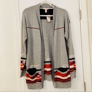 Grey Aztec Knit Cardigan Forever 21 NWT